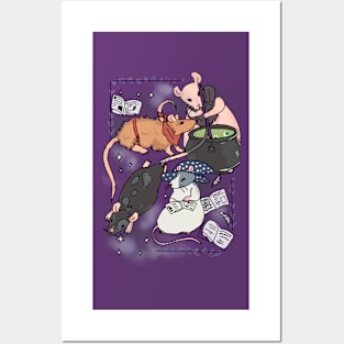 Witchy Magic Rats Posters and Art